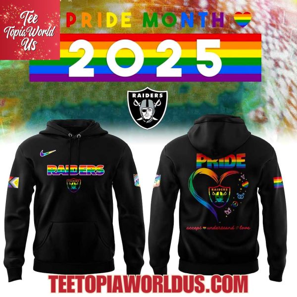 Las Vegas Raiders Happy Pride Month 2025 Hoodie Las Vegas Raiders Happy Pride Month 2025 Hoodie