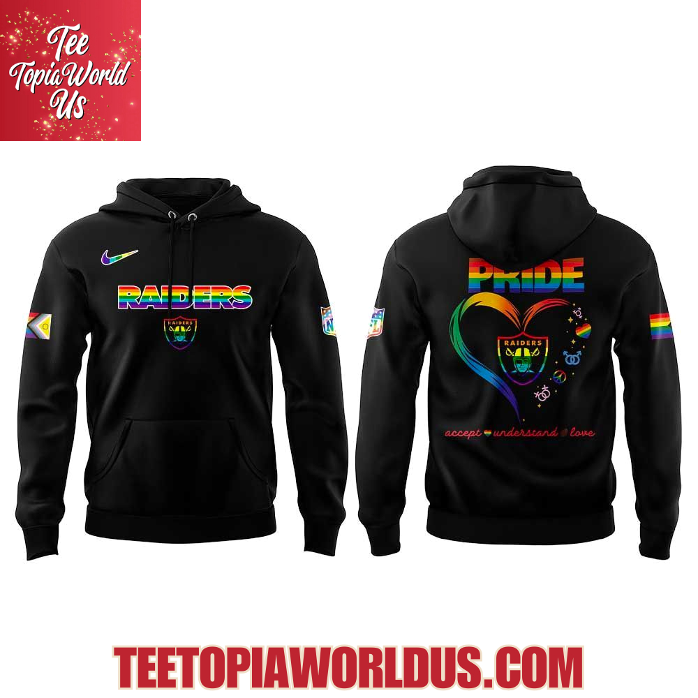 Las Vegas Raiders Happy Pride Month 2025 Hoodie Las Vegas Raiders Happy Pride Month 2025 Hoodie