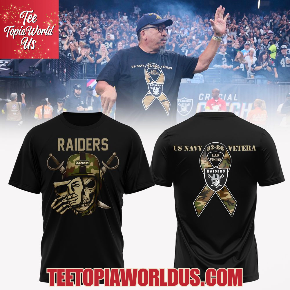 Las Vegas Raiders Marine Corps Tribute T-Shirt Las Vegas Raiders Marine Corps Tribute T-Shirt