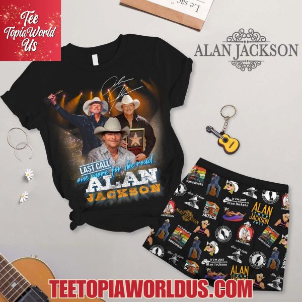 Last Call One More For The Road Alan Jackson Pajamas Set