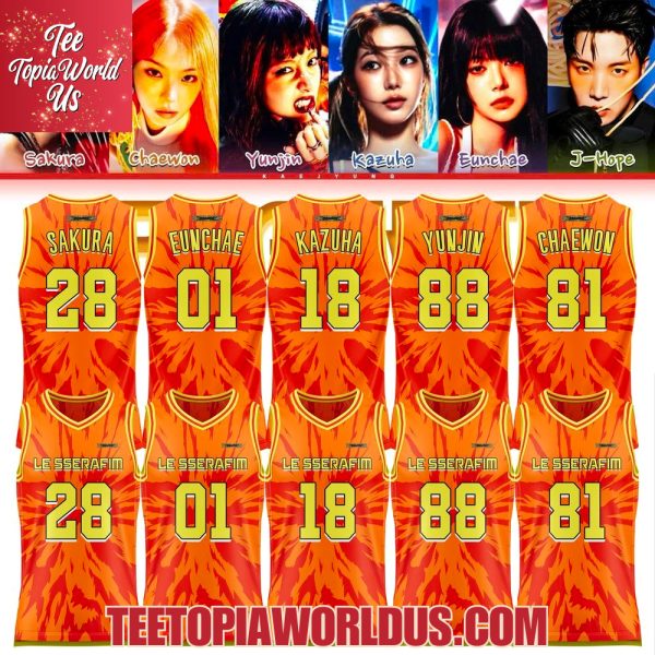 Le Sserafim Spaghetti 1st Single Album New Basketball Jersey Le Sserafim Spaghetti 1st Single Album New Basketball Jersey