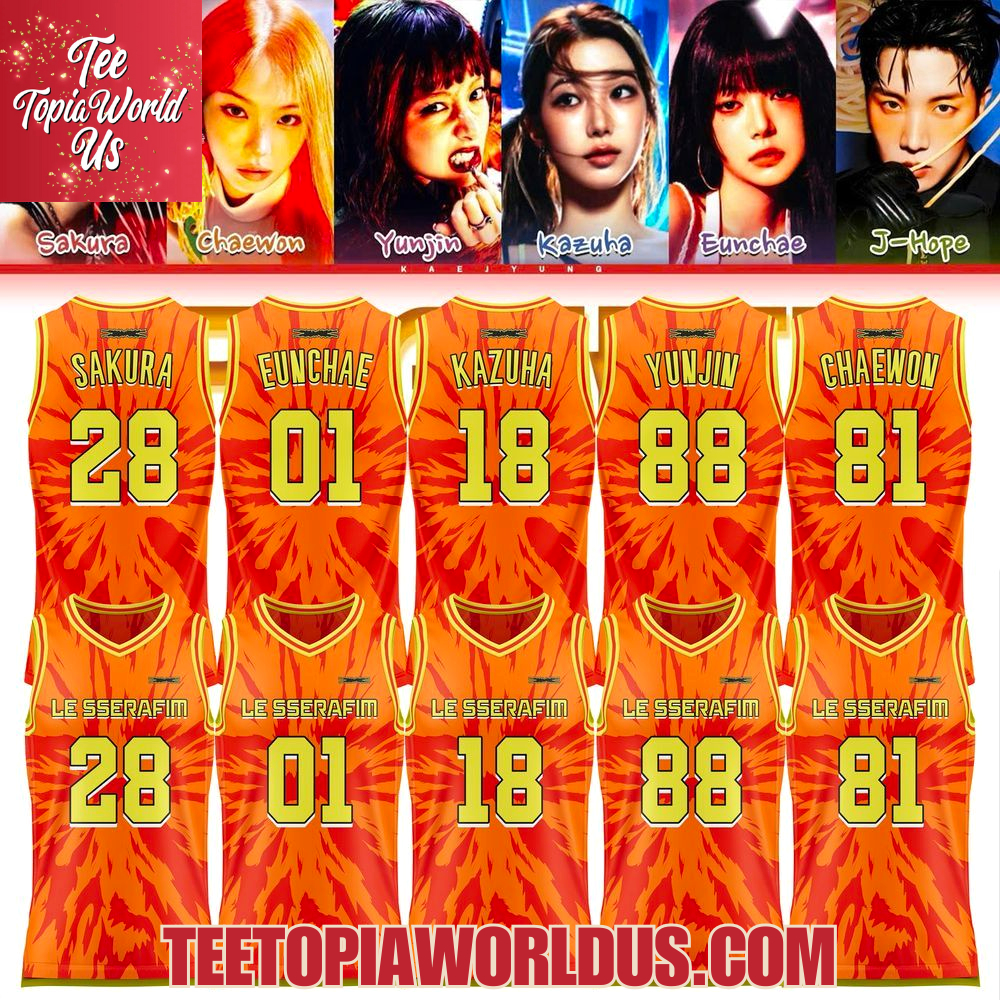 Le Sserafim Spaghetti 1st Single Album New Basketball Jersey Le Sserafim Spaghetti 1st Single Album New Basketball Jersey