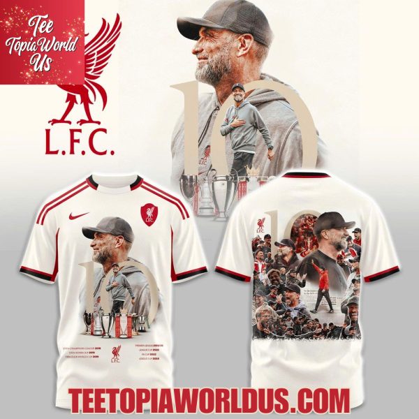 Liverpool FC x Jürgen Klopp 10th Anniversary T-Shirt, Hoodie Liverpool FC x Jürgen Klopp 10th Anniversary T-Shirt, Hoodie