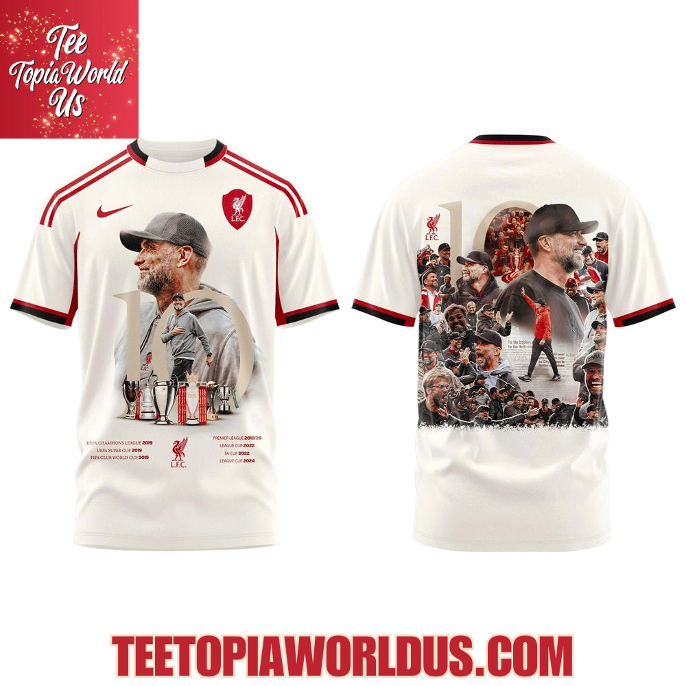 Liverpool FC x Jürgen Klopp 10th Anniversary T-Shirt, Hoodie Liverpool FC x Jürgen Klopp 10th Anniversary T-Shirt, Hoodie