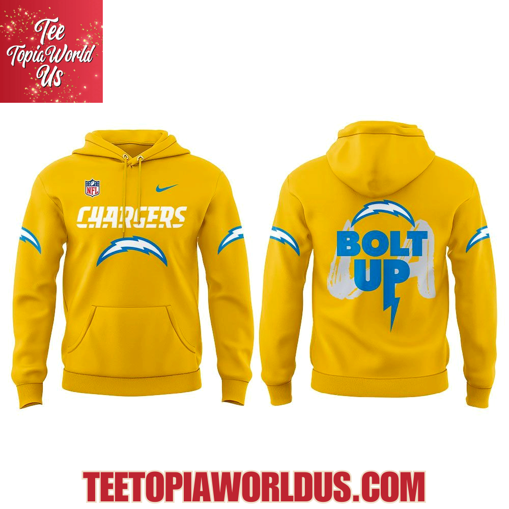 Los Angeles Chargers Debut Charger Power Gold Rush Uniform Hoodie Los Angeles Chargers Debut Charger Power Gold Rush Uniform Hoodie