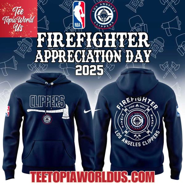 Los Angeles Clippers Firefighter Application Day Hoodie Los Angeles Clippers Firefighter Application Day Hoodie