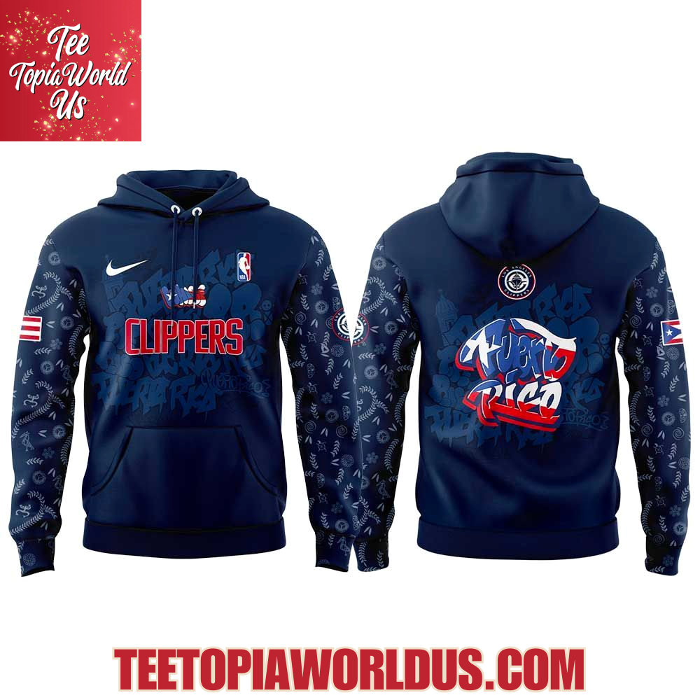 Los Angeles Clippers Puerto Rican Heritage 2025 Hoodie Los Angeles Clippers Puerto Rican Heritage 2025 Hoodie