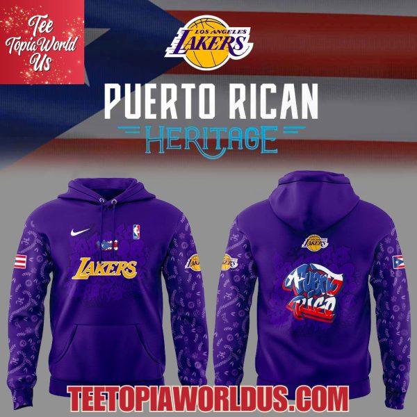 Los Angeles Lakers Puerto Rican Heritage 2025 Hoodie Los Angeles Lakers Puerto Rican Heritage 2025 Hoodie