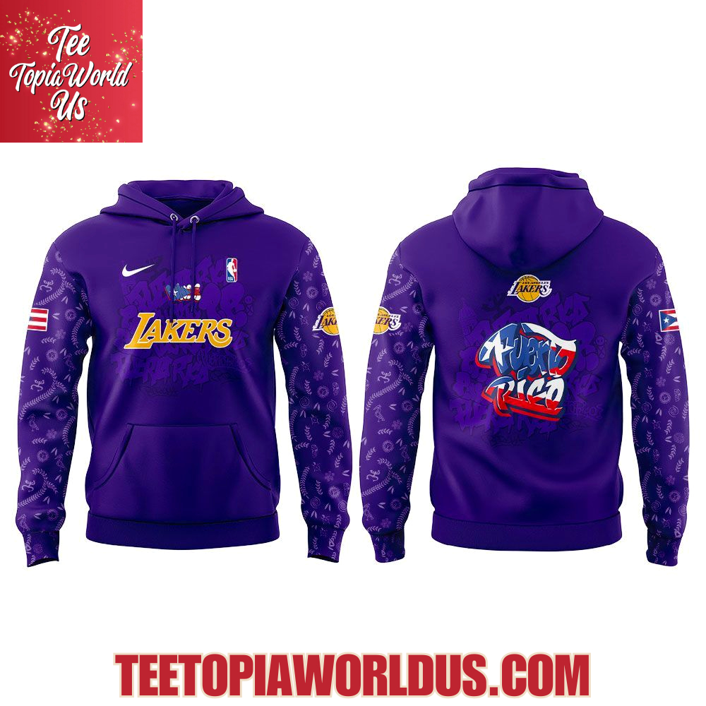 Los Angeles Lakers Puerto Rican Heritage 2025 Hoodie Los Angeles Lakers Puerto Rican Heritage 2025 Hoodie