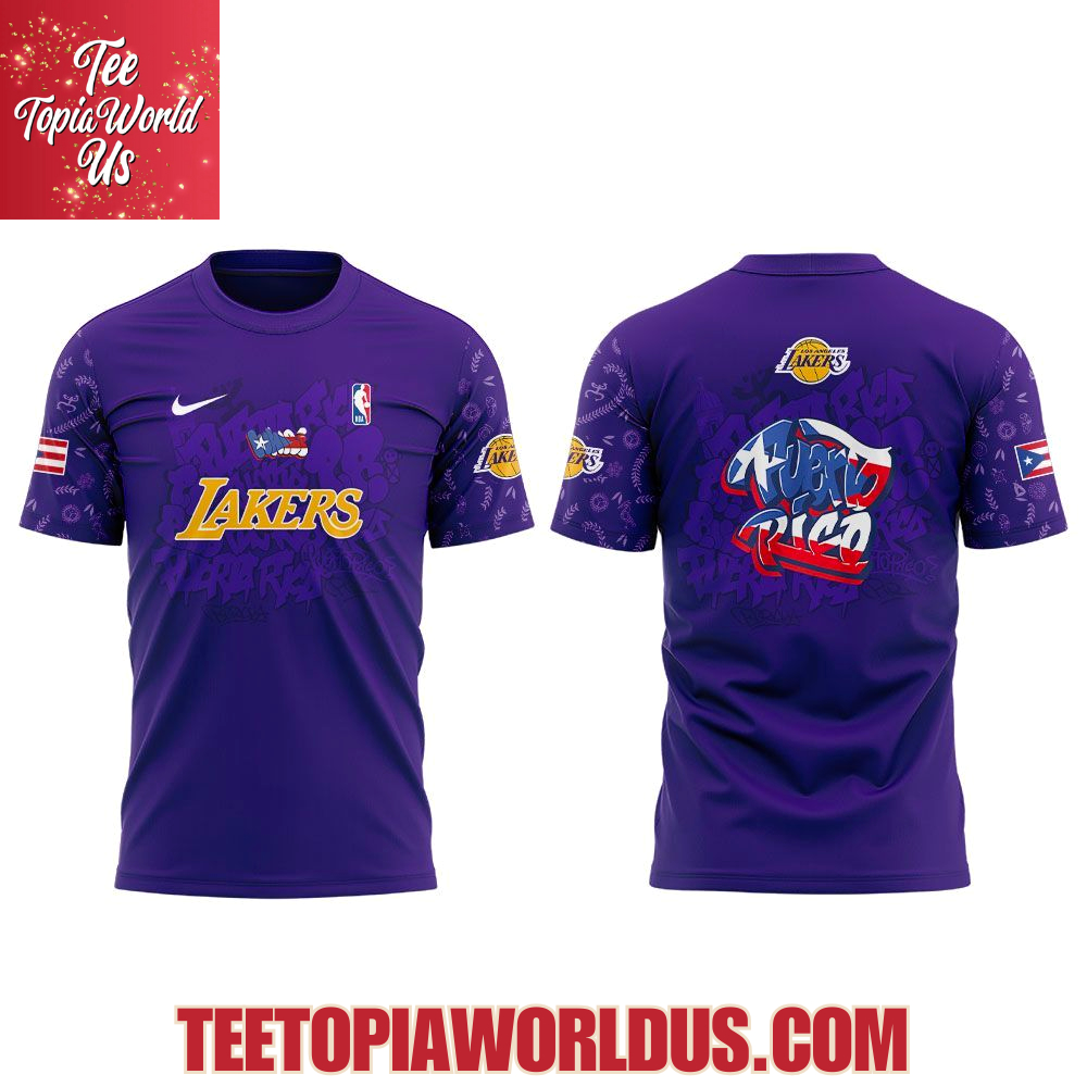 Los Angeles Lakers Puerto Rican Heritage 2025 Hoodie Los Angeles Lakers Puerto Rican Heritage 2025 Hoodie