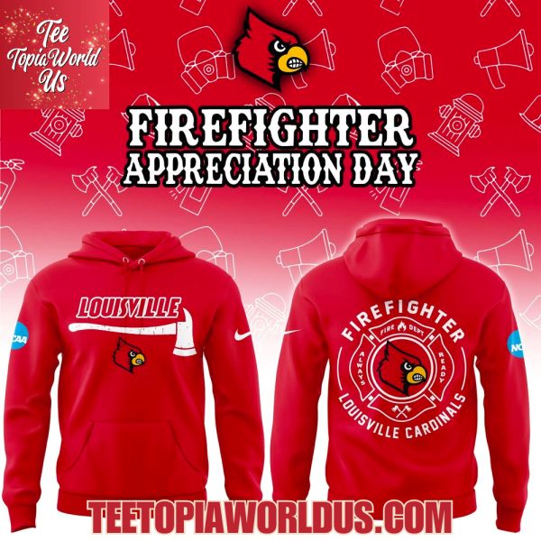 Louisville Cardinals Firefighter Application Day Hoodie