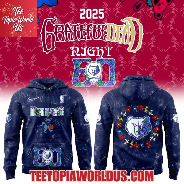 Memphis Grizzlies Grateful Dead 60th Anniversary Hoodie Memphis Grizzlies Grateful Dead 60th Anniversary Hoodie