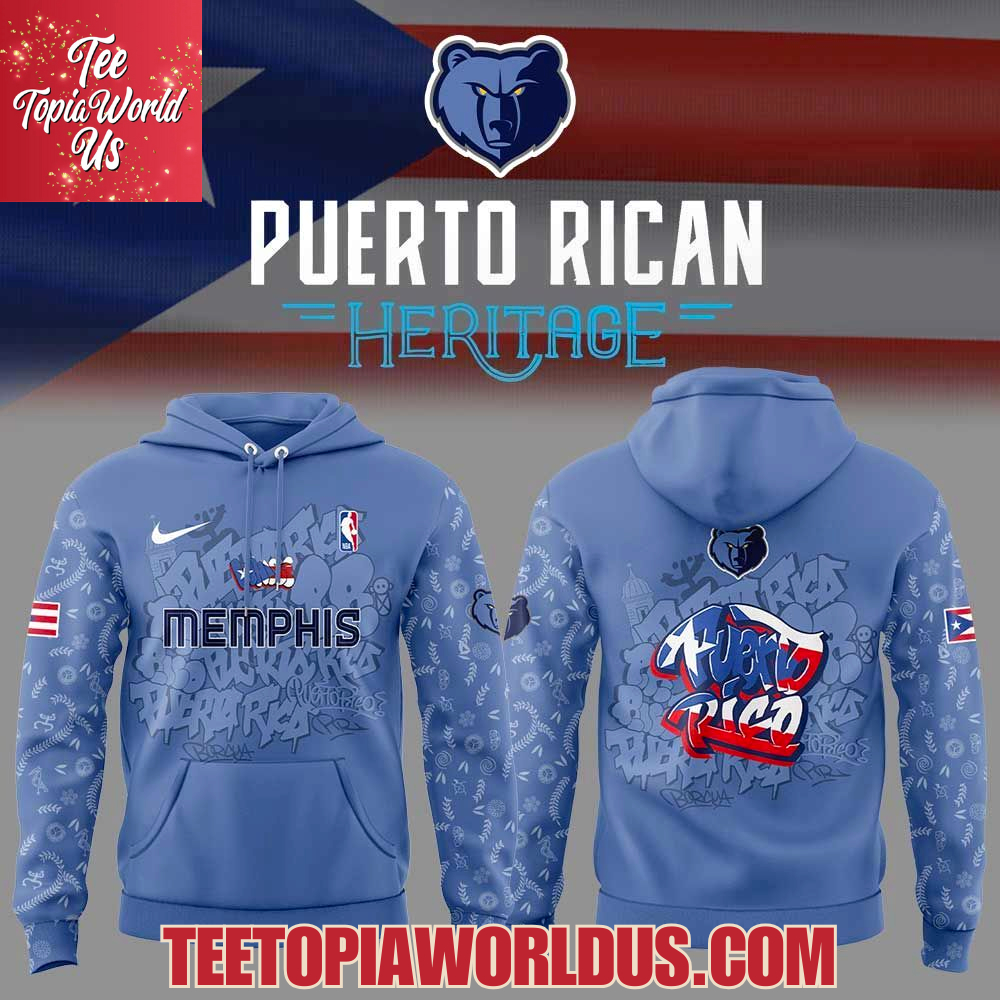 Memphis Grizzlies Puerto Rican Heritage 2025 Hoodie Memphis Grizzlies Puerto Rican Heritage 2025 Hoodie