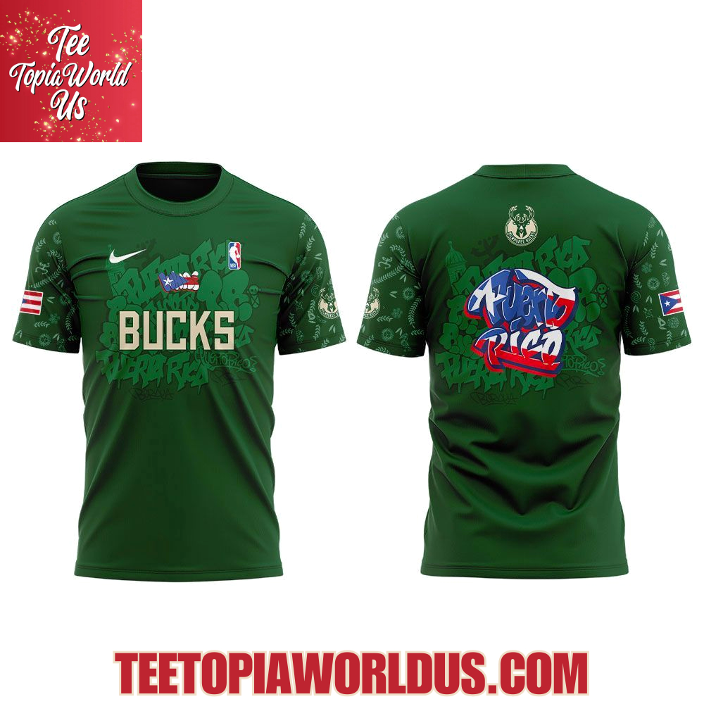 Milwaukee Bucks Puerto Rican Heritage 2025 Hoodie Milwaukee Bucks Puerto Rican Heritage 2025 Hoodie