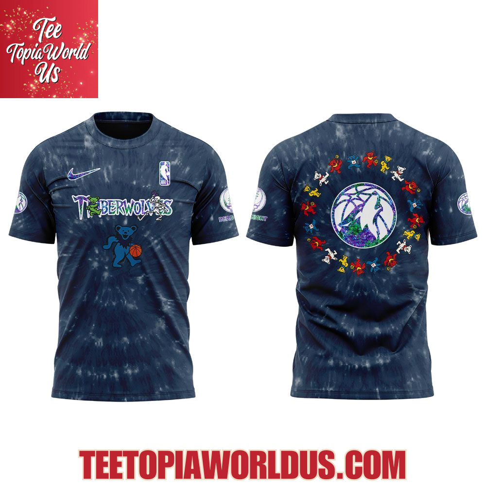 Minnesota Timberwolves Grateful Dead 60th Anniversary Hoodie Minnesota Timberwolves Grateful Dead 60th Anniversary Hoodie