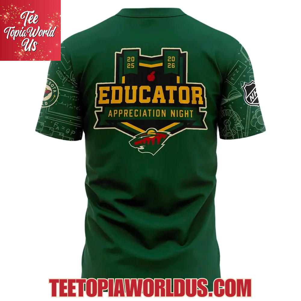 Minnesota Wild 2025 Educator Appreciation Night Hoodie Minnesota Wild 2025 Educator Appreciation Night Hoodie