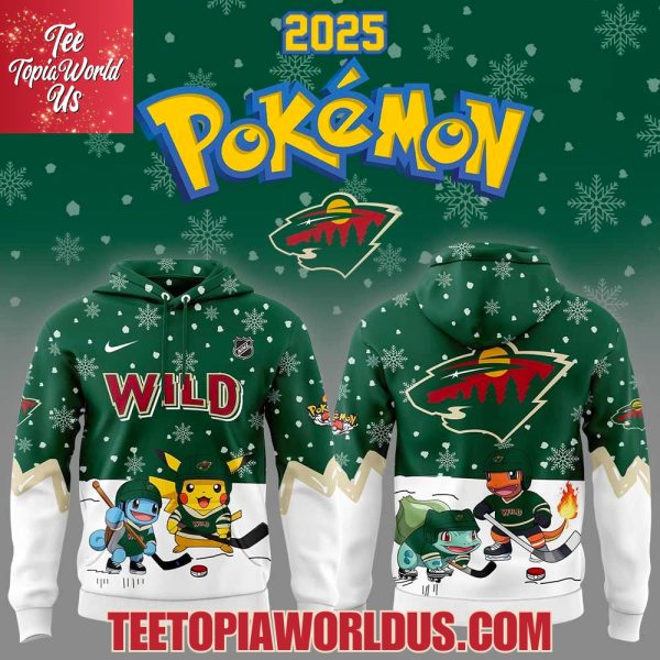 Minnesota Wild x Pokemon 2025 Hoodie Minnesota Wild x Pokemon 2025 Hoodie
