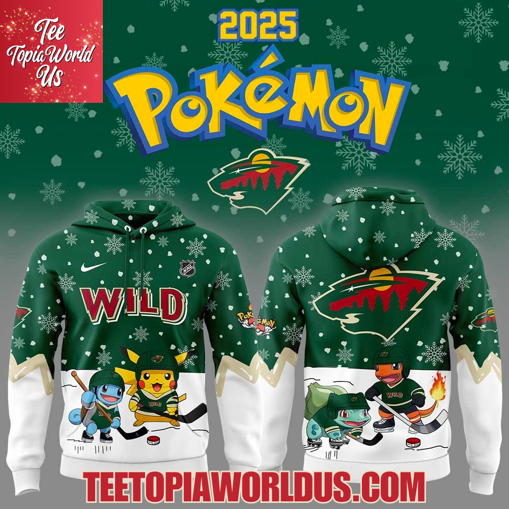 Minnesota Wild x Pokemon 2025 Hoodie Minnesota Wild x Pokemon 2025 Hoodie