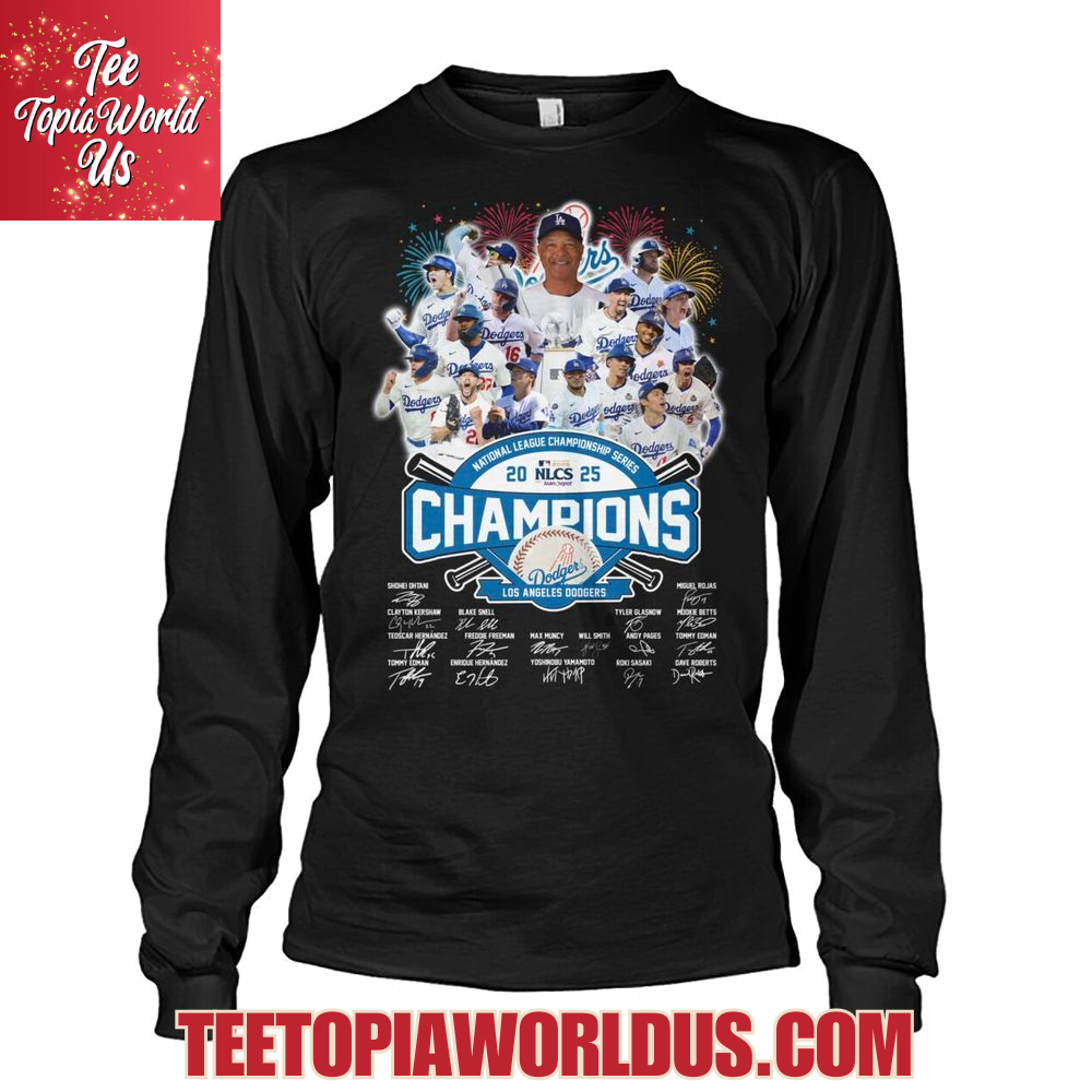 National League Championship Series 2025 NLCS Champions Los Angeles Dodgers T-Shirt National League Championship Series 2025 NLCS Champions Los Angeles Dodgers T-Shirt