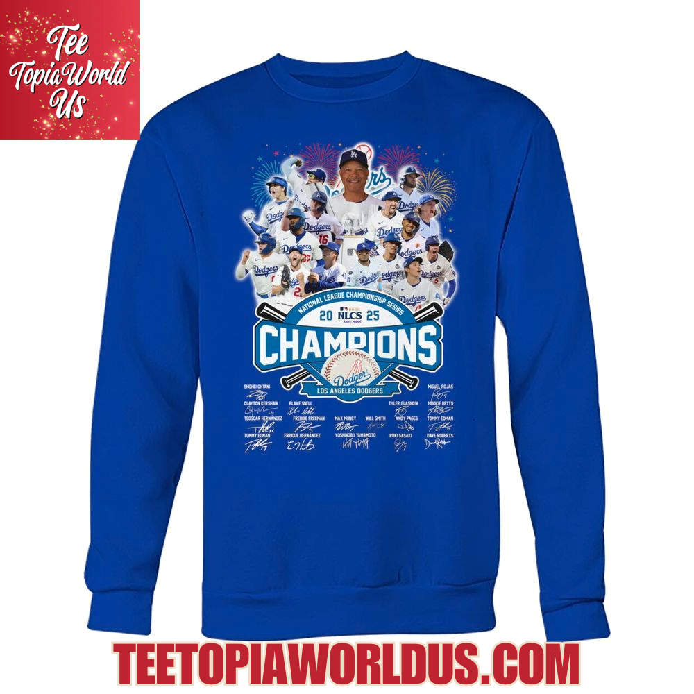 National League Championship Series 2025 NLCS Champions Los Angeles Dodgers T-Shirt National League Championship Series 2025 NLCS Champions Los Angeles Dodgers T-Shirt