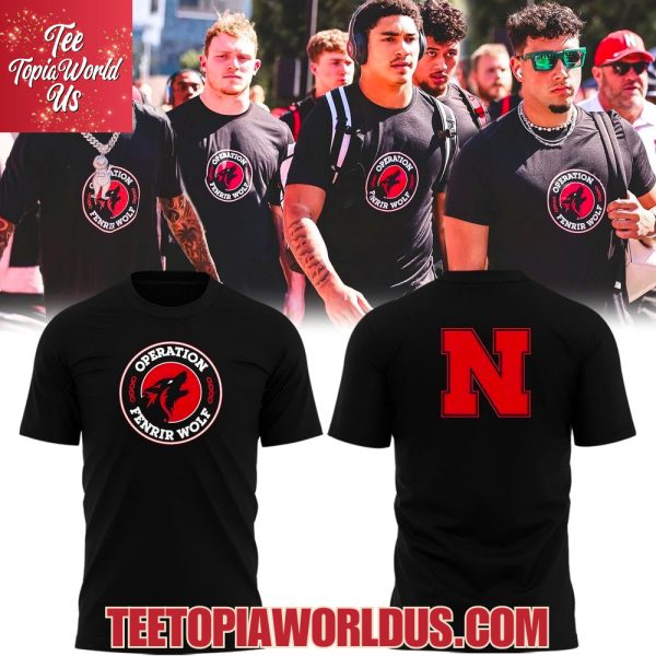 Nebraska Huskers Operation Fenrir Wolf T-Shirt