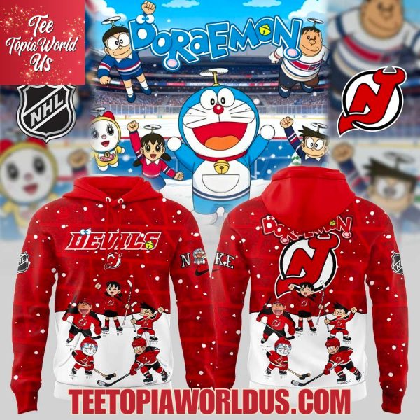 New Jersey Devils Doraemon and Friends Hoodie New Jersey Devils Doraemon and Friends Hoodie