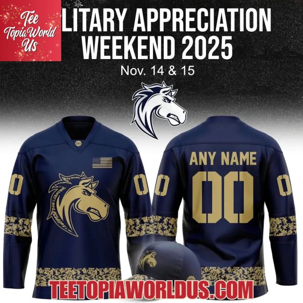 Ogden Mustangs Military Night Hockey Jersey 2025
