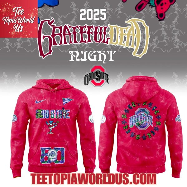 Ohio State Buckeyes Grateful Dead 60th Anniversary Hoodie Ohio State Buckeyes Grateful Dead 60th Anniversary Hoodie