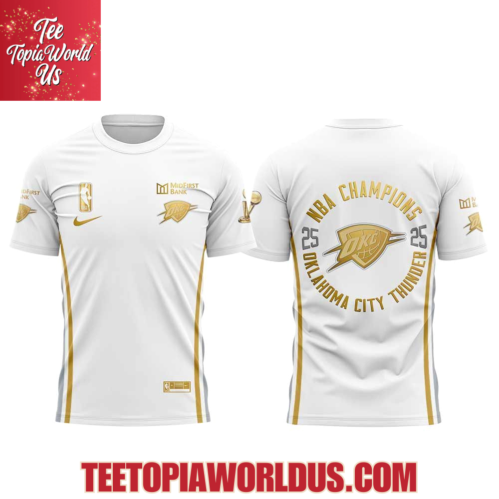 Oklahoma City Thunder 2025 Ring Ceremony T-Shirt Oklahoma City Thunder 2025 Ring Ceremony T-Shirt