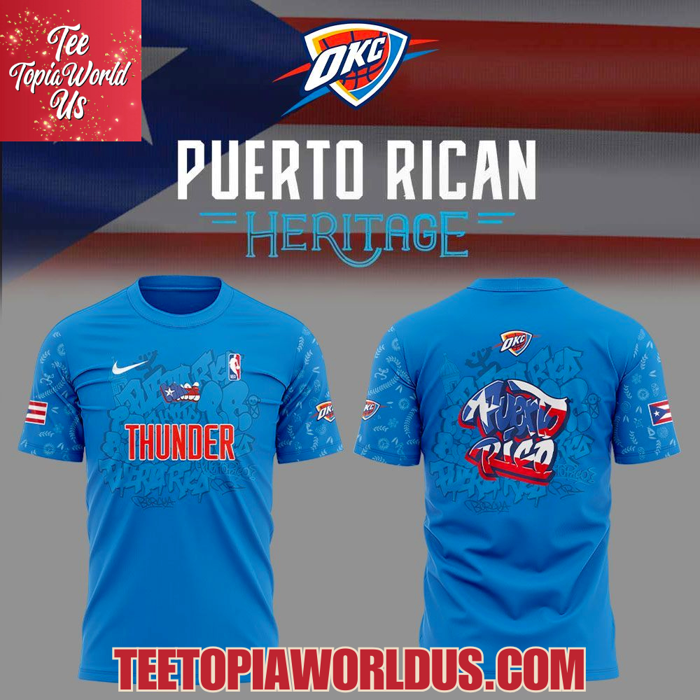 Oklahoma City Thunder Puerto Rican Heritage 2025 Hoodie Oklahoma City Thunder Puerto Rican Heritage 2025 Hoodie