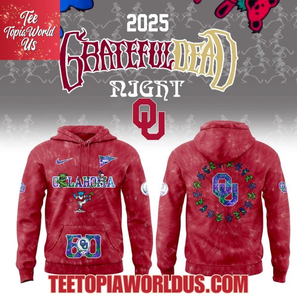 Oklahoma Sooners Grateful Dead 60th Anniversary Hoodie