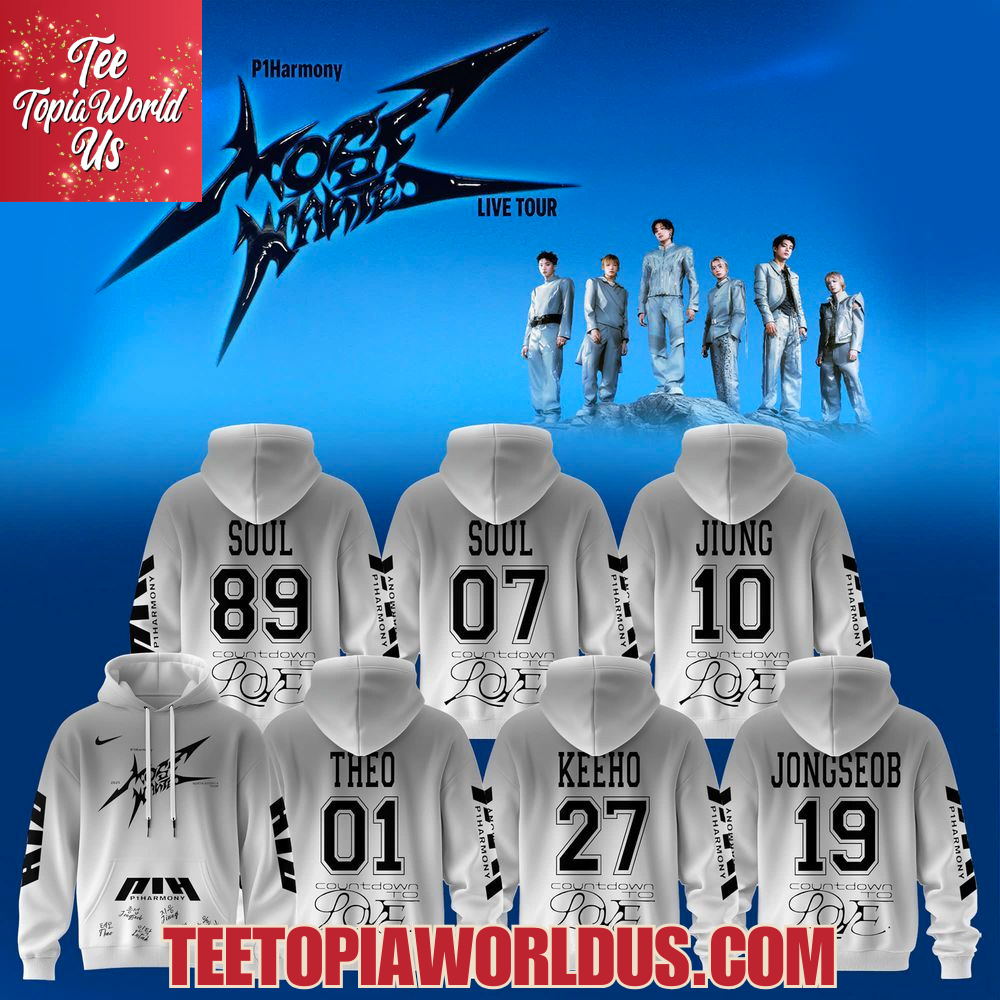 P1Harmony 2025 North American Tour P1ustage H : MOST WANTED Hoodie P1Harmony 2025 North American Tour P1ustage H : MOST WANTED Hoodie