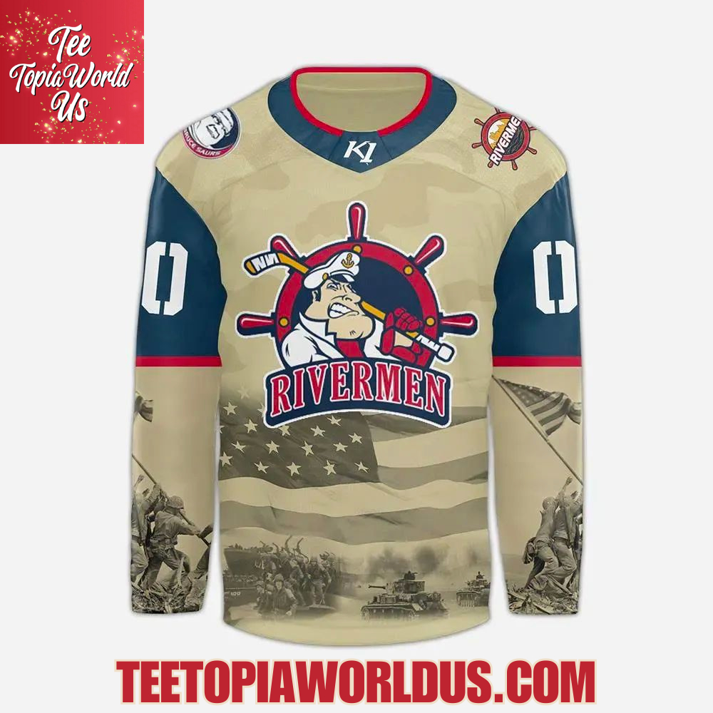 Peoria Rivermen Military Night Hockey Jersey 2025 Peoria Rivermen Military Night Hockey Jersey 2025