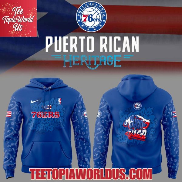 Philadelphia 76ers Puerto Rican Heritage 2025 Hoodie Philadelphia 76ers Puerto Rican Heritage 2025 Hoodie