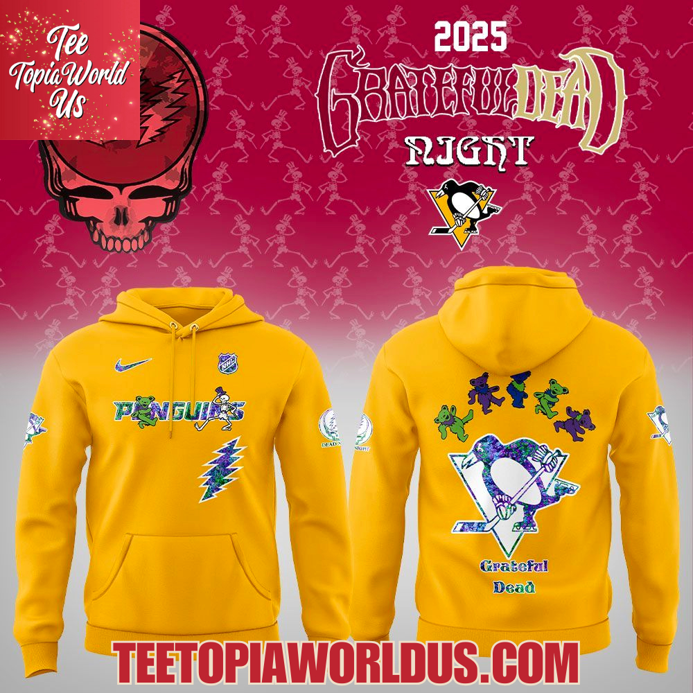 Pittsburgh Penguins Grateful Dead Night 2025 Hoodie Pittsburgh Penguins Grateful Dead Night 2025 Hoodie