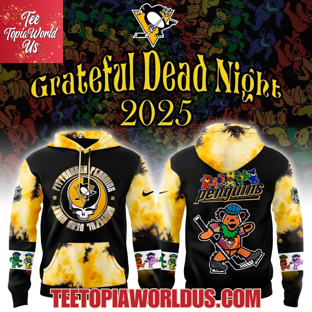Pittsburgh Penguins Grateful Dead Night 60th Hoodie Pittsburgh Penguins Grateful Dead Night 60th Hoodie