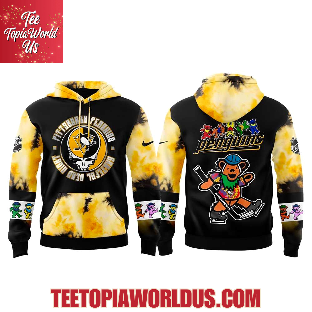 Pittsburgh Penguins Grateful Dead Night 60th Hoodie Pittsburgh Penguins Grateful Dead Night 60th Hoodie