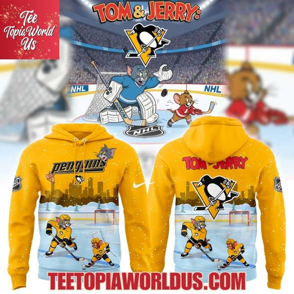 Pittsburgh Penguins Tom Cat and Jerry Mouse Hoodie Pittsburgh Penguins Tom Cat and Jerry Mouse Hoodie