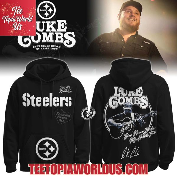 Pittsburgh Steelers x Luke Combs Beer Never Broke My Heart Tour 2025 Hoodie