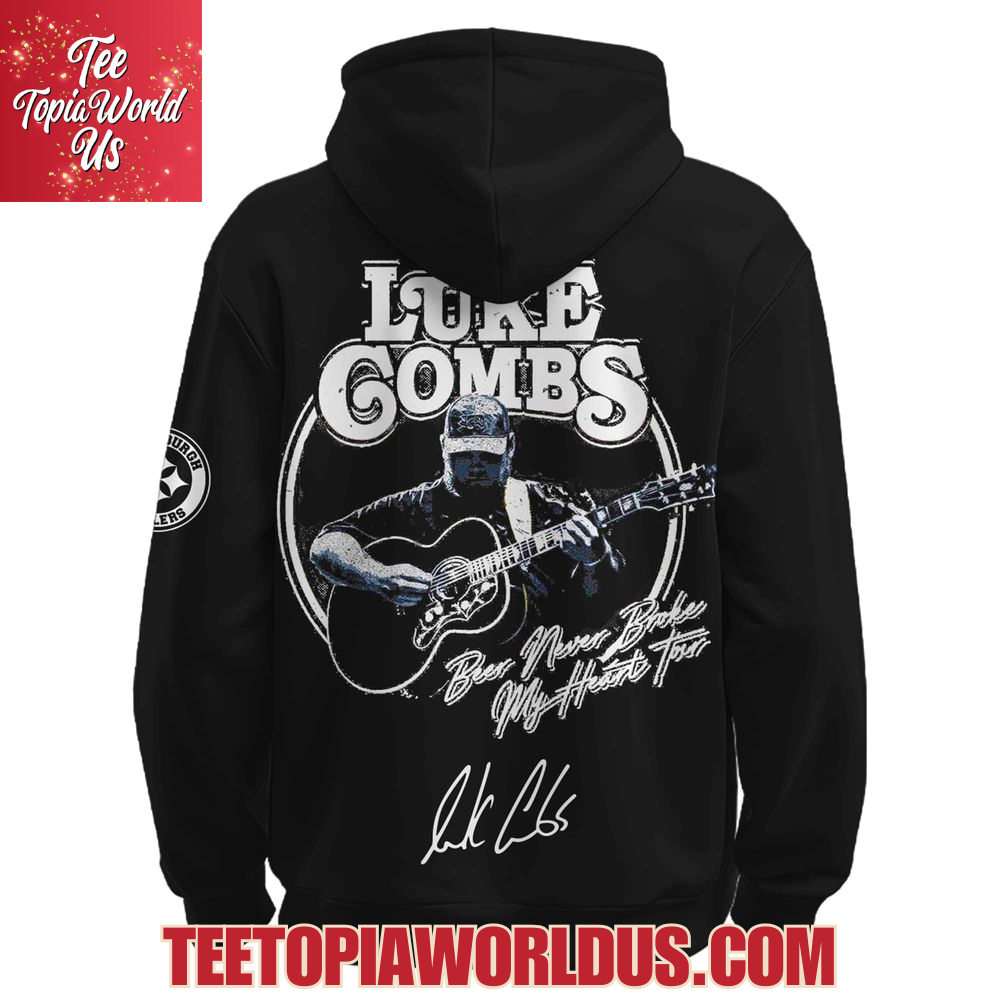 Pittsburgh Steelers x Luke Combs Beer Never Broke My Heart Tour 2025 Hoodie Pittsburgh Steelers x Luke Combs Beer Never Broke My Heart Tour 2025 Hoodie