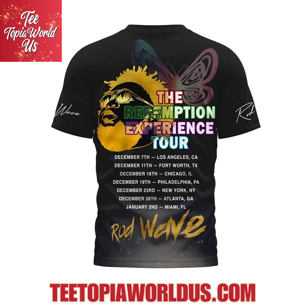 Rod Wave The Redemption Experience Tour T-Shirt Rod Wave The Redemption Experience Tour T-Shirt