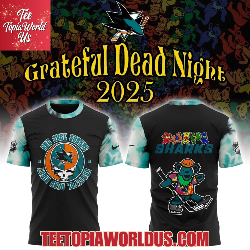 San Jose Sharks Grateful Dead Night 60th Hoodie San Jose Sharks Grateful Dead Night 60th Hoodie