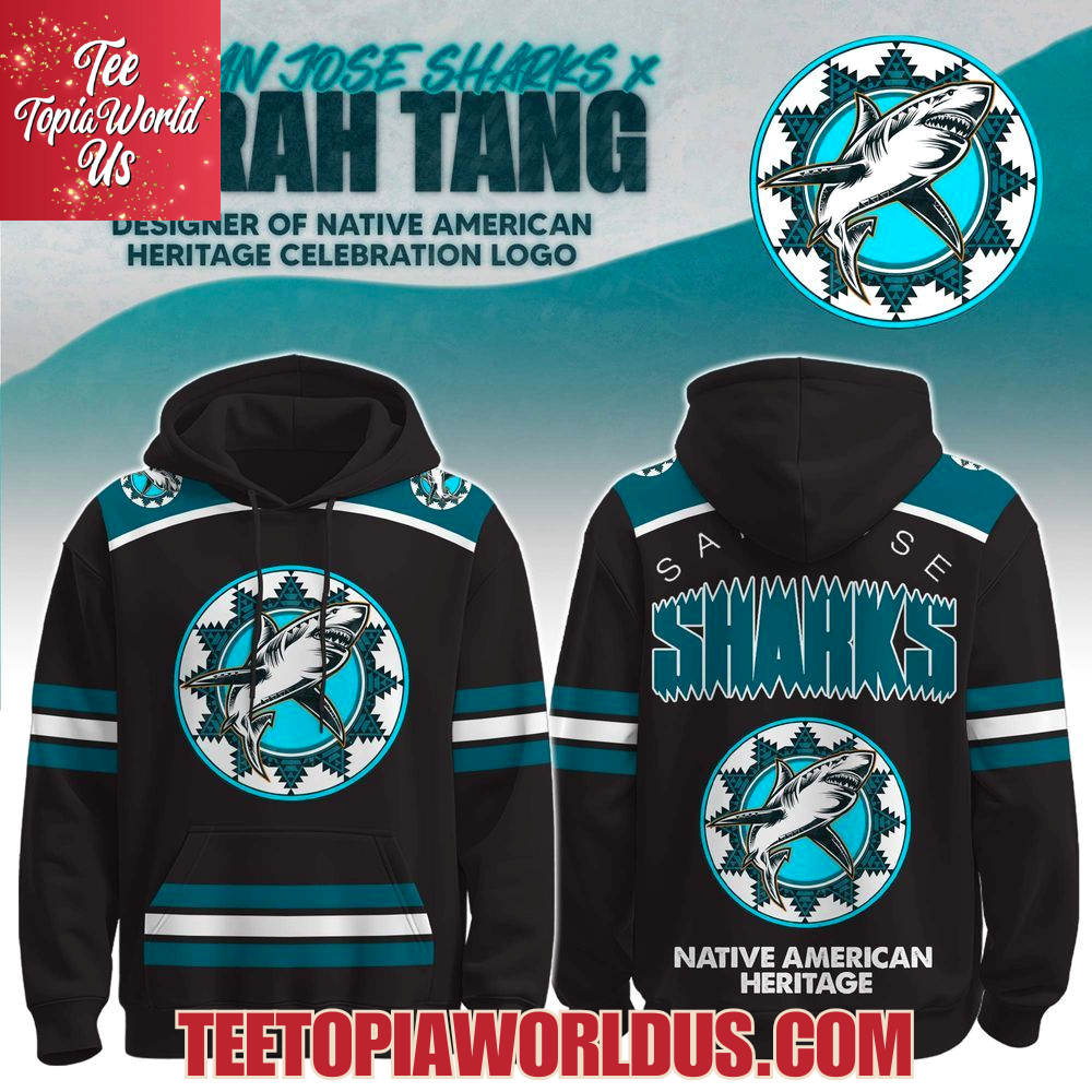 San Jose Sharks x Sarah Tang Native American Heritage Hoodie San Jose Sharks x Sarah Tang Native American Heritage Hoodie