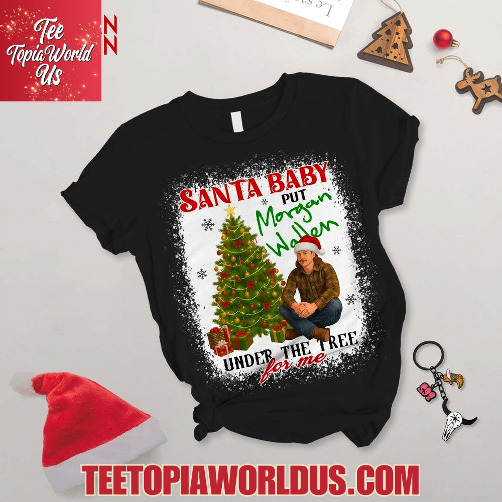 Santa Baby Put Morgan Wallen Under The Tree For Me Pajamas Set Santa Baby Put Morgan Wallen Under The Tree For Me Pajamas Set