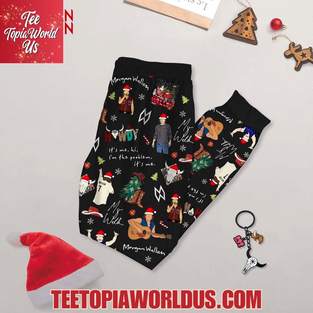 Santa Baby Put Morgan Wallen Under The Tree For Me Pajamas Set Santa Baby Put Morgan Wallen Under The Tree For Me Pajamas Set