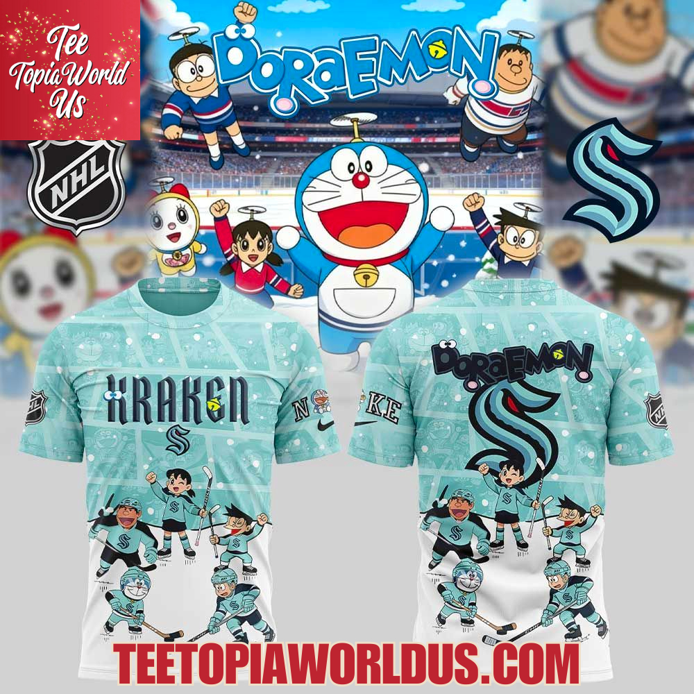 Seattle Kraken Doraemon and Friends Hoodie Seattle Kraken Doraemon and Friends Hoodie