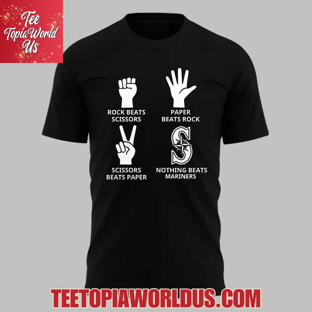 Seattle Mariners Paper Beats Rock T-Shirt Seattle Mariners Paper Beats Rock T-Shirt