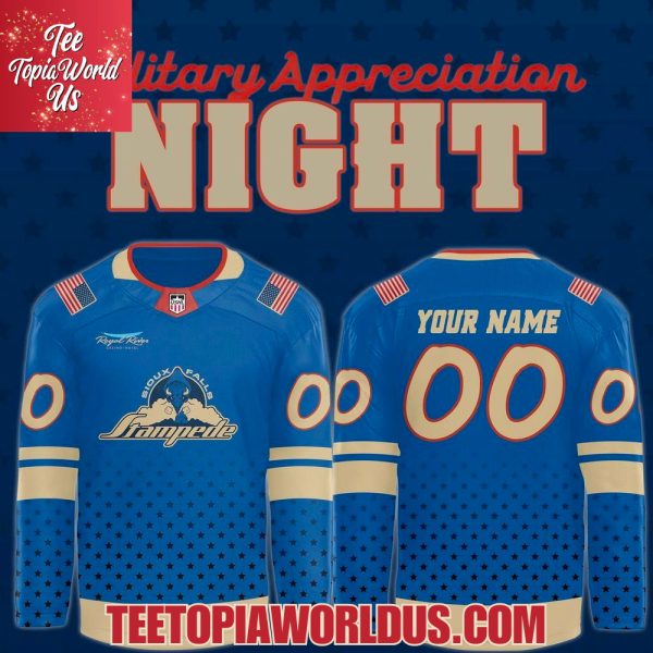 Sioux Falls Stampede Military Appreciation Night 2025 Jersey