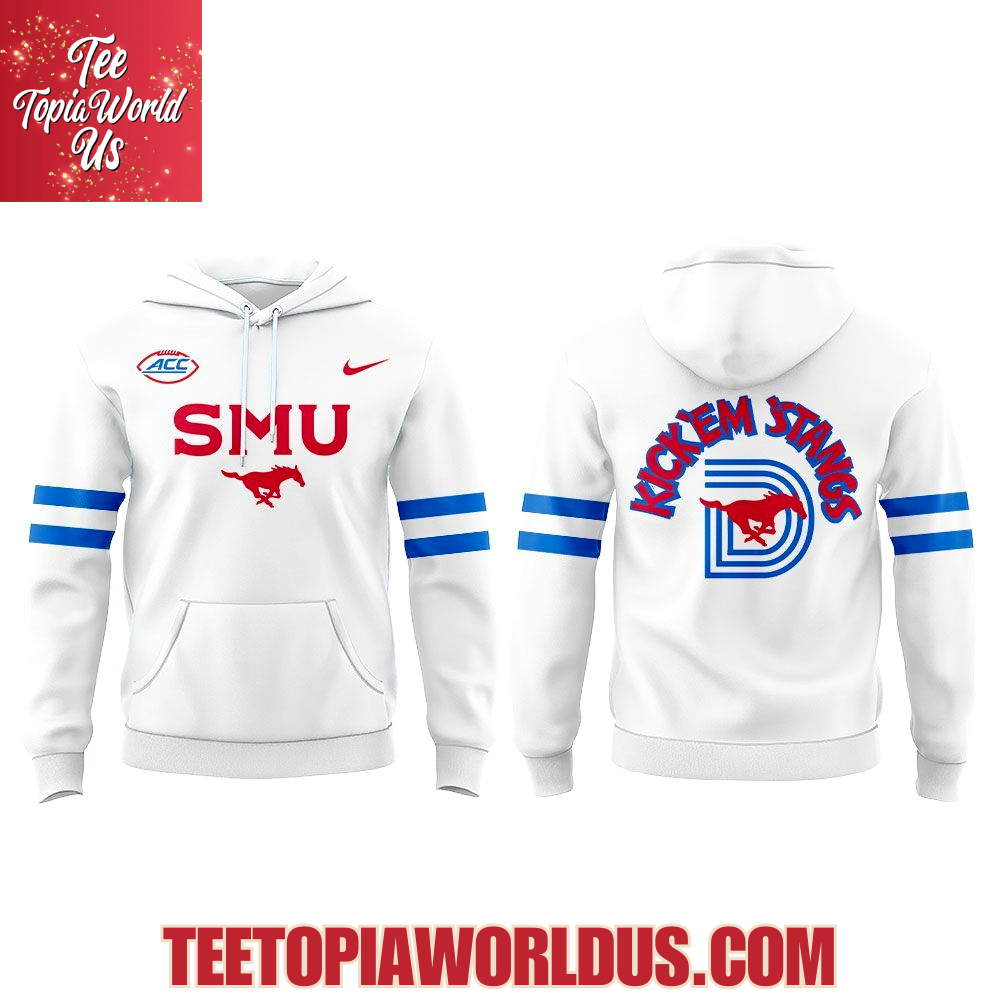 SMU Football All White Uniform 2025 Hoodie SMU Football All White Uniform 2025 Hoodie