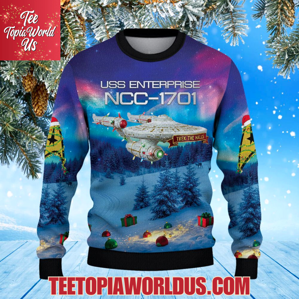Star Trek NCC-1701 Christmas Knitted Sweater Star Trek NCC-1701 Christmas Knitted Sweater